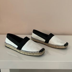White flat espadrilles